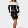 Off Shoulder Removable Faux Fur Set