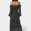 bebe2150_evergreen_3_0719b9b0-65b4-4d9f-8774-0bf382c5581c Long Sleeve Off the Shoulder Tiered Maxi Dress